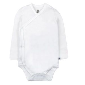 Honest Baby Organic Cotton White Long Sleeve Side-Snap Bodysuit